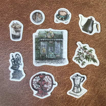 Papier Platz x Lin Chia Ning Flake Stickers - Coffee