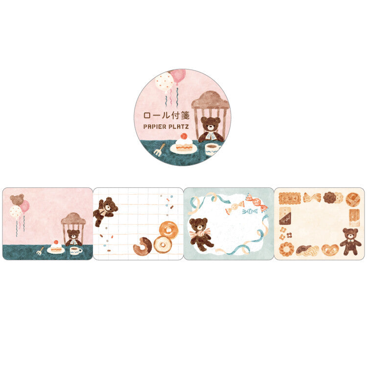 Papier Platz x Nakauchi Waka Sticky Notes Roll - Bear and Sweats