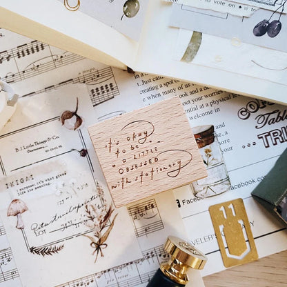 PensPapersPlanner Rubber Stamp - It's Okay To Be A Little Obsessed With Stationery