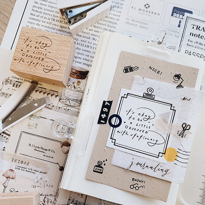 PensPapersPlanner Rubber Stamp - It's Okay To Be A Little Obsessed With Stationery