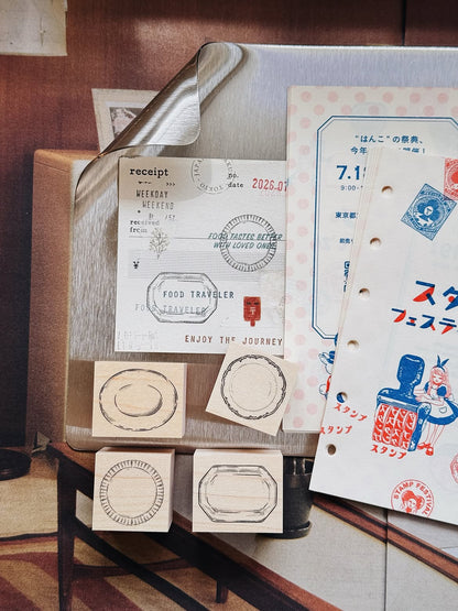 PensPapersPlanner Rubber Stamp - Plate Frame (4 Designs)