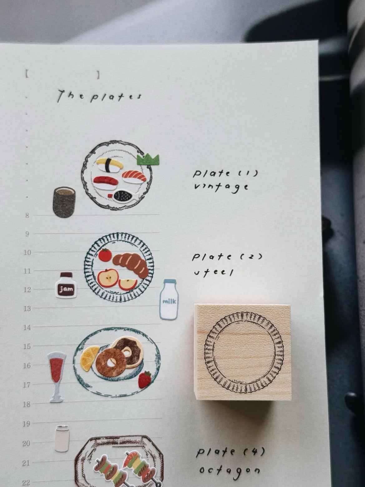 PensPapersPlanner Rubber Stamp - Plate Frame (4 Designs)