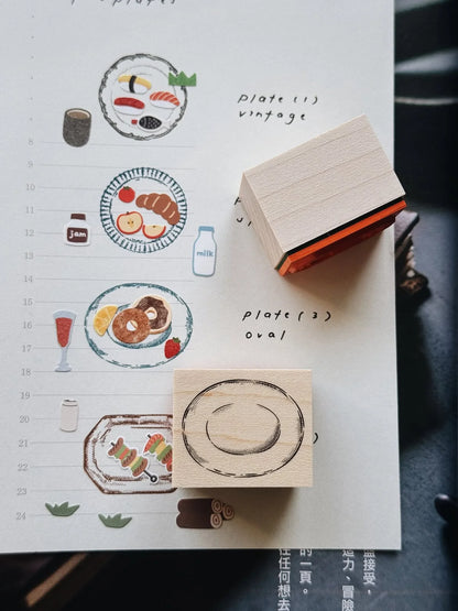 PensPapersPlanner Rubber Stamp - Plate Frame (4 Designs)