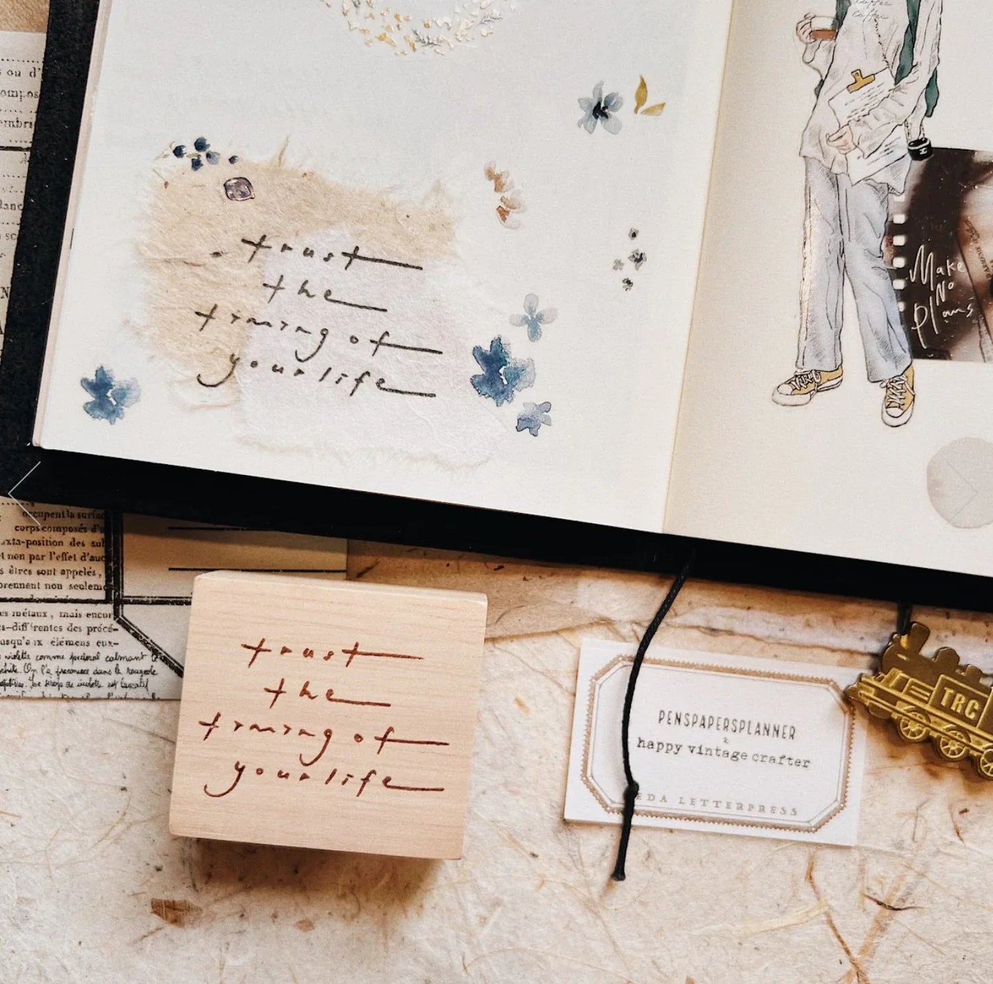 PensPapersPlanner Rubber Stamp - Trust The Timing Of Your Life