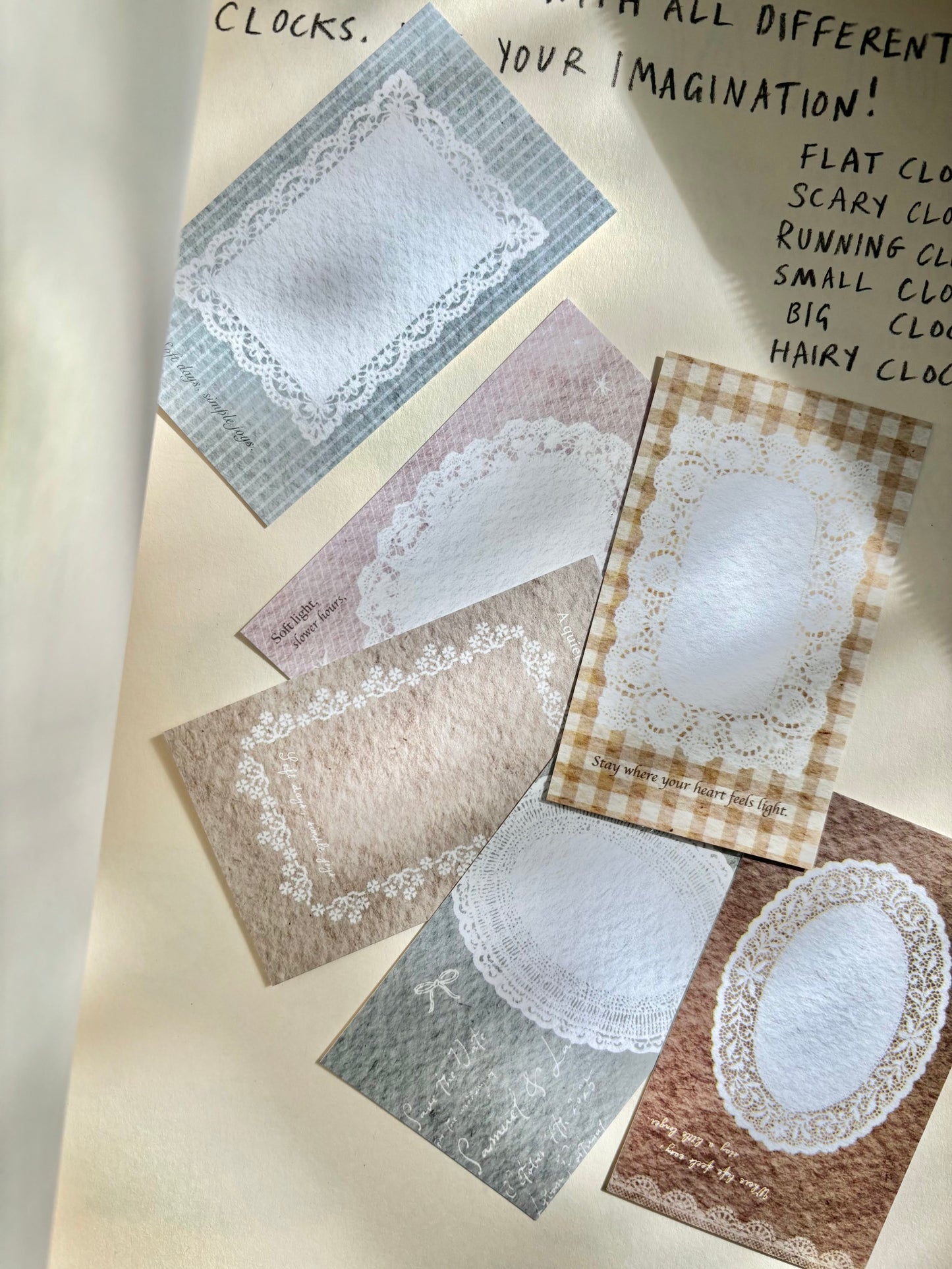 Pion Memo Cards - Lace Frame