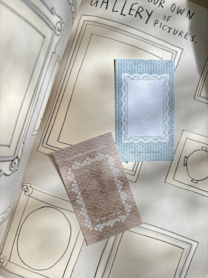 Pion Memo Cards - Lace Frame