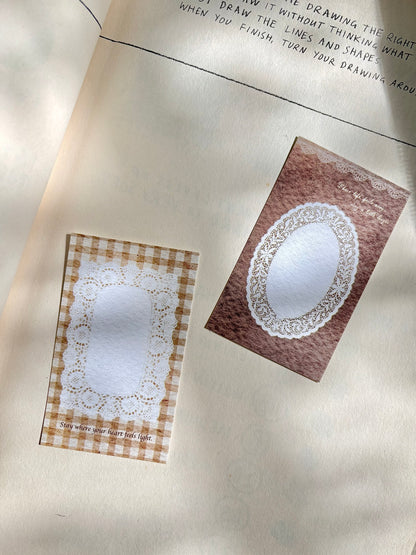 Pion Memo Cards - Lace Frame