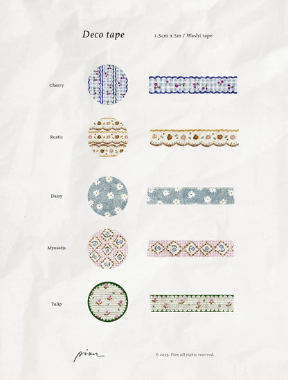 Pion Washi Tape - Deco Tape (5 Designs)