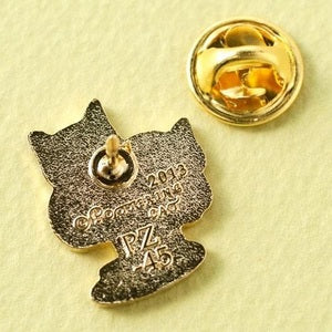 Pottering Cat Enamel Pin - Cake