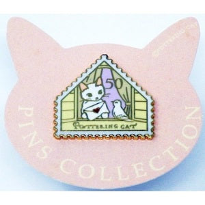 Pottering Cat Enamel Pin - Homing Pigeon