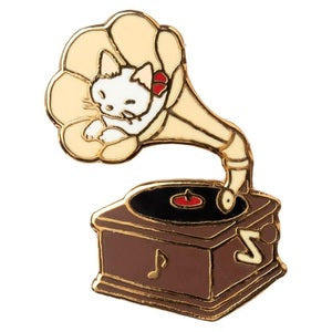 Pottering Cat Enamel Pin - Phonograph