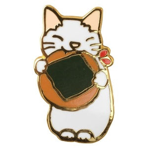 Pottering Cat Enamel Pin - Rice Cracker