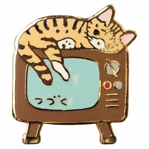 Pottering Cat Enamel Pin - TV