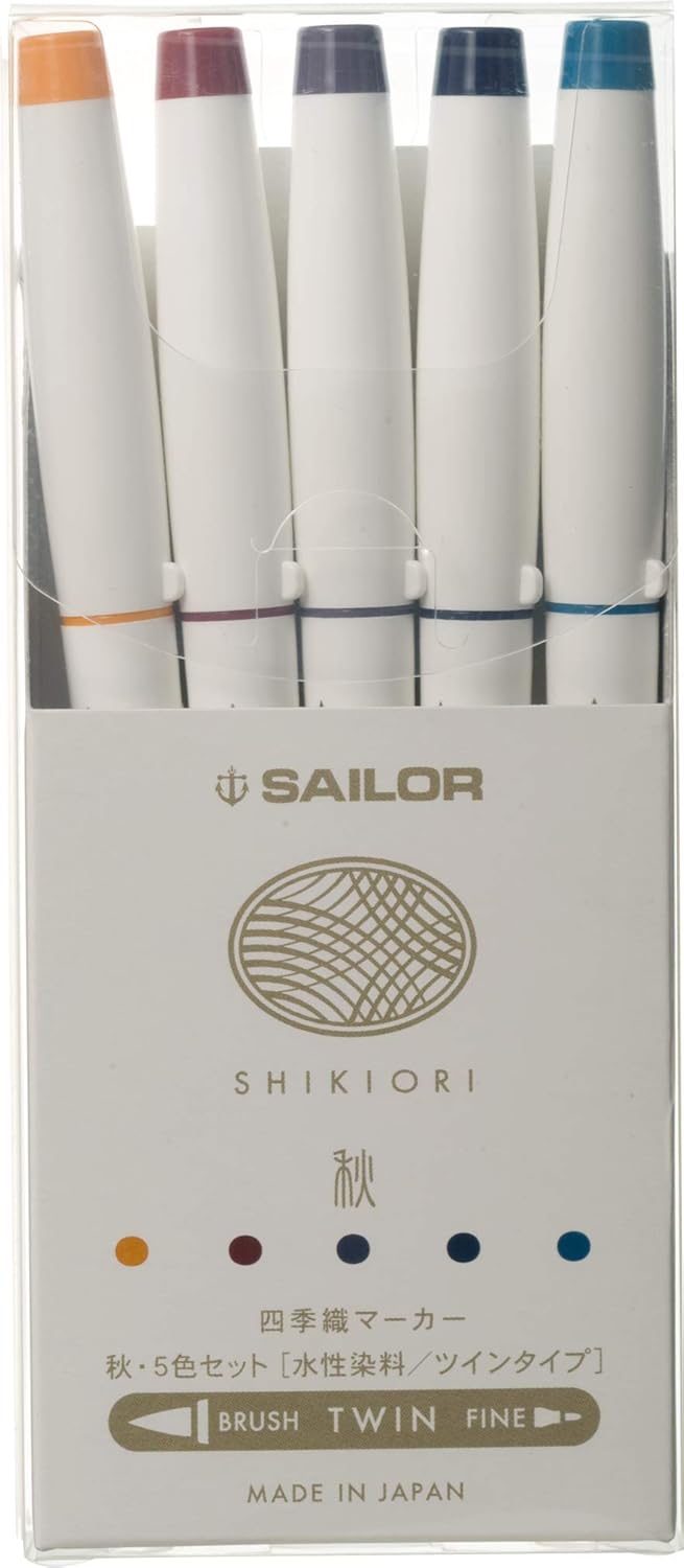 Sailor Shikiori Brush Pens - Autumn Set