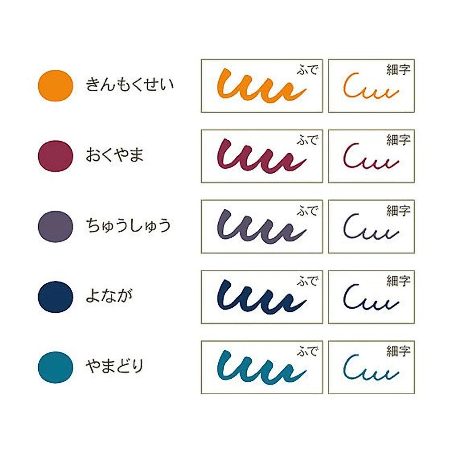 Sailor Shikiori Brush Pens - Autumn Set