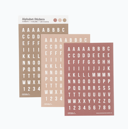 Everyday Explorers Co. Sticker Sheet - Alphabet - Sakura Season (Set of 3)