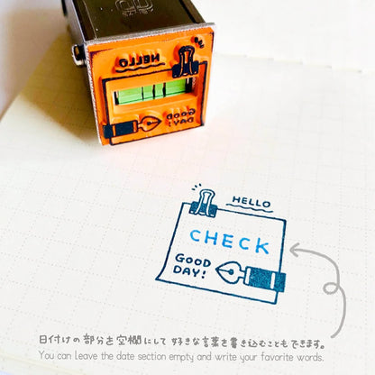Sanby × Eric Small Things Rotating Date Stamp - Memo Pad Design (Destash)