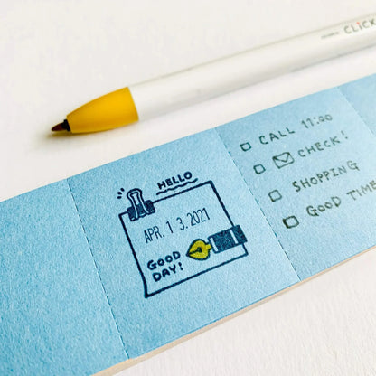 Sanby × Eric Small Things Rotating Date Stamp - Memo Pad Design (Destash)