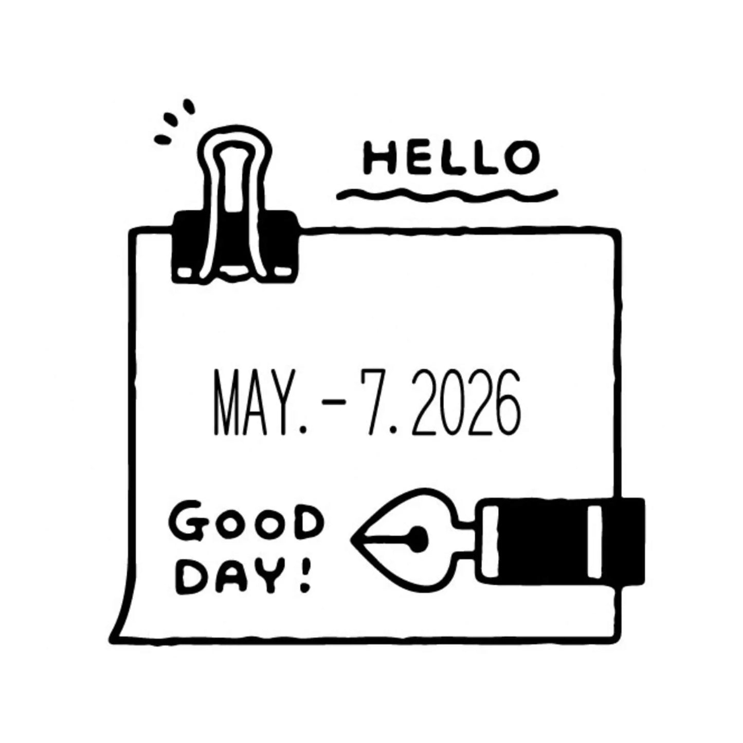 Sanby × Eric Small Things Rotating Date Stamp - Memo Pad Design (Destash)