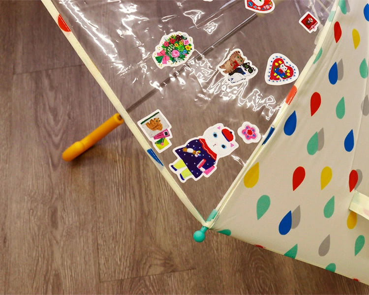 Sanby x Yumi Kitagishi Stickers on an umbrella