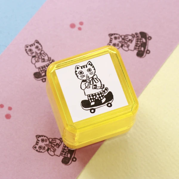 Sanby x Yumi Kitagishi Pre-Inked Stamp - Skate