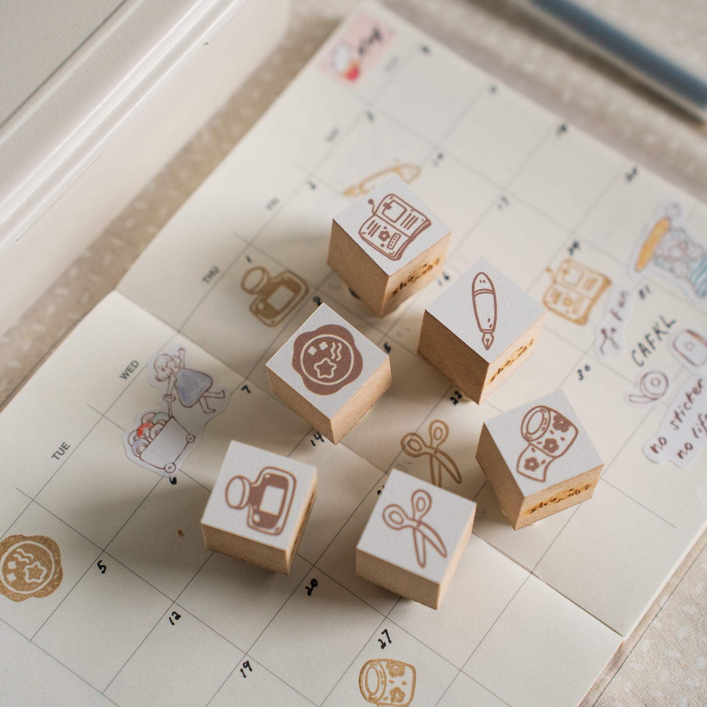 Sho Little Happiness Rubber Stamps - Stationery Series (6 Designs)