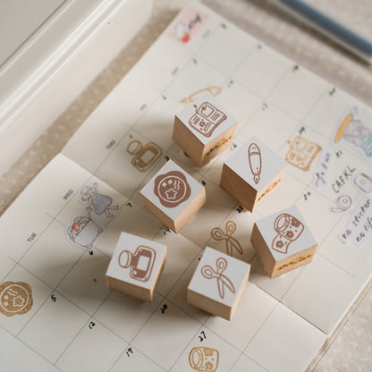 Sho Little Happiness Rubber Stamps - Stationery Series (6 Designs)