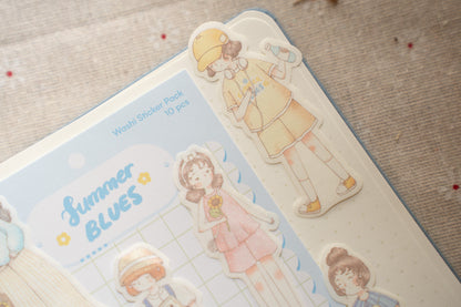 Sho Little Happiness Flake Stickers - Summer Blues