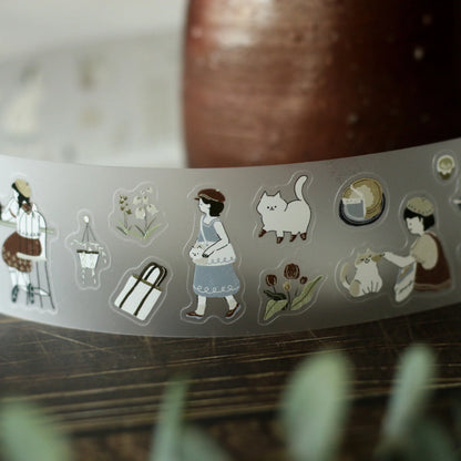 TeaYou Kiss-Cut PET Tape - Neko Cafe (Loop)