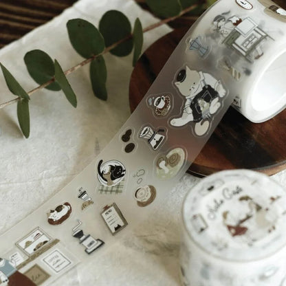 TeaYou Kiss-Cut PET Tape - Neko Cafe (Loop)