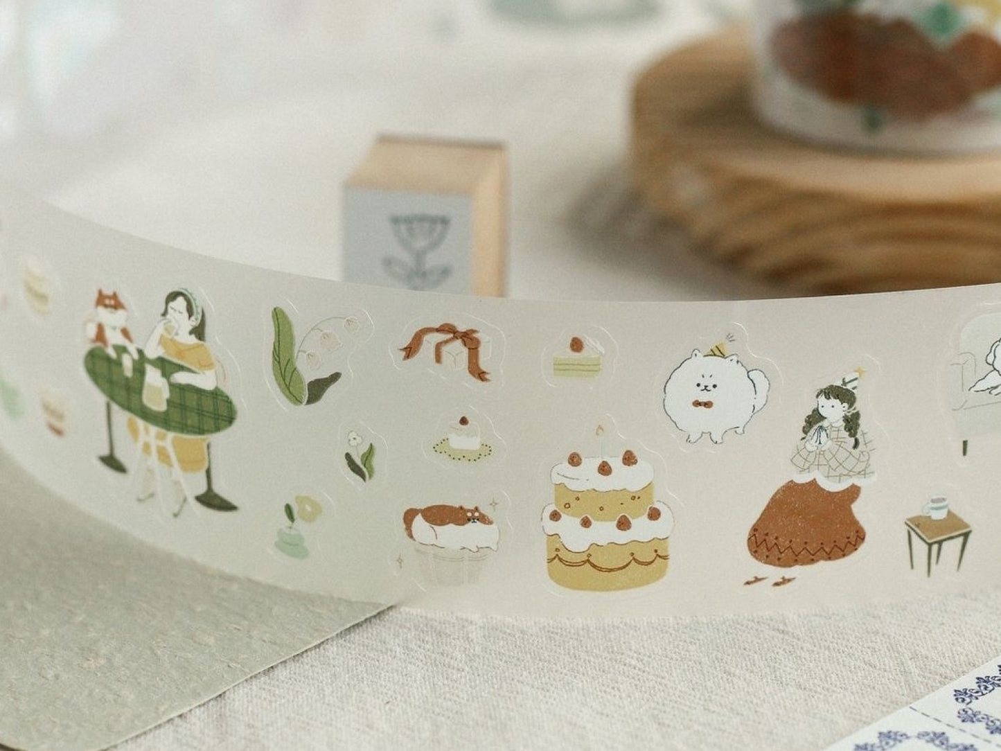 TeaYou Kiss-Cut PET Tape - Uchi No Wanchan (My Home Dog) (Loop)