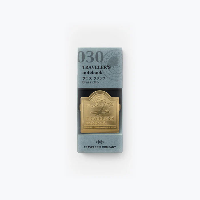 Traveler's Notebook Accessory 030 - Airplane Brass Clip