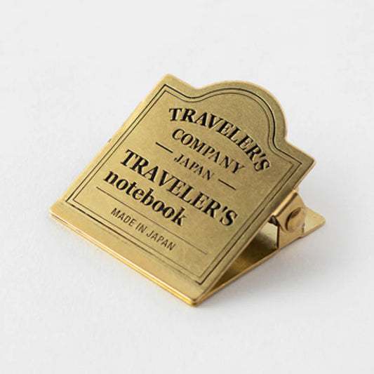 Traveler's Notebook Accessory 030 - TRC Logo Brass Clip