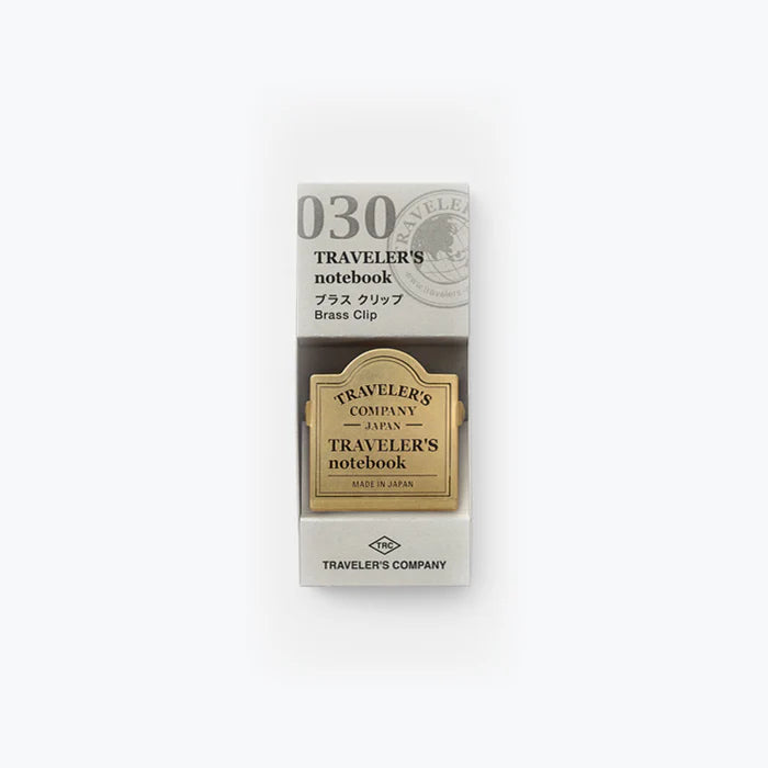 Traveler's Notebook Accessory 030 - TRC Logo Brass Clip