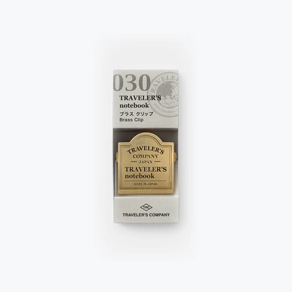 Traveler's Notebook Accessory 030 - TRC Logo Brass Clip
