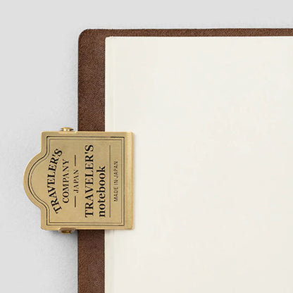 Traveler's Notebook Accessory 030 - TRC Logo Brass Clip