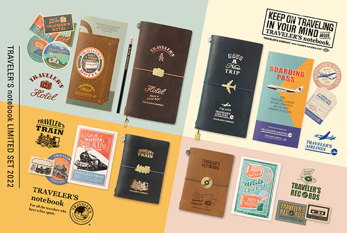 Traveler's Notebook Limited Edition Set 2022 - Passport Size - Train (Destash)