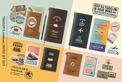 Traveler's Notebook Limited Edition Set 2022 - Passport Size - Train (Destash)