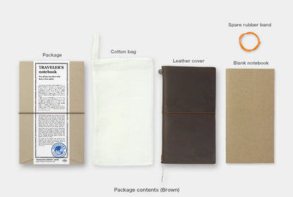 Traveler's Notebook Leather Cover Starter Set - Regular - Brown