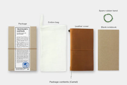 Traveler's Notebook Leather Cover Starter Set - Regular - Camel