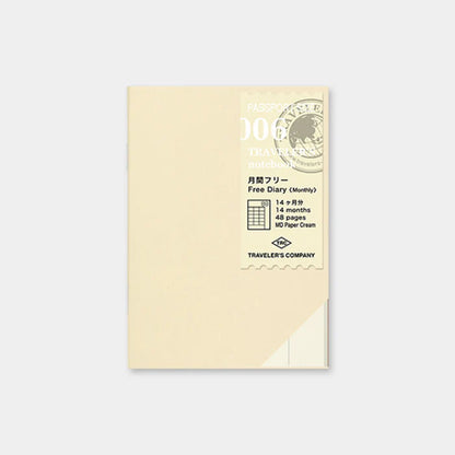 Traveler's Notebook Passport Refill 006 - Free Diary Monthly