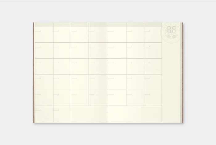 Traveler's Notebook Passport Refill 006 - Free Diary Monthly