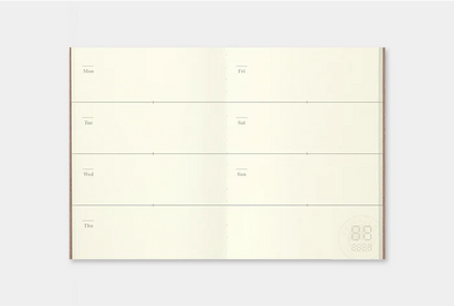 Traveler's Notebook Passport Refill 007 - Free Diary Weekly