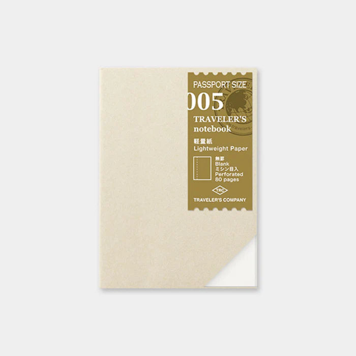 Traveler's Notebook Passport Refill 005 - Lightweight Paper