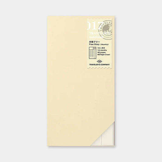 Traveler's Notebook Regular Refill 017 - Free Diary Monthly