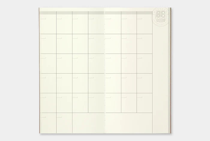Traveler's Notebook Regular Refill 017 - Free Diary Monthly