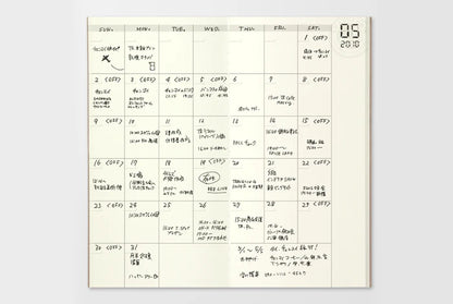 Traveler's Notebook Regular Refill 017 - Free Diary Monthly