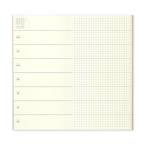 Traveler's Notebook Regular Refill 019 - Free Diary (Weekly + Memo)