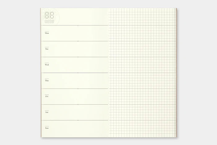 Traveler's Notebook Regular Refill 019 - Free Diary (Weekly + Memo)