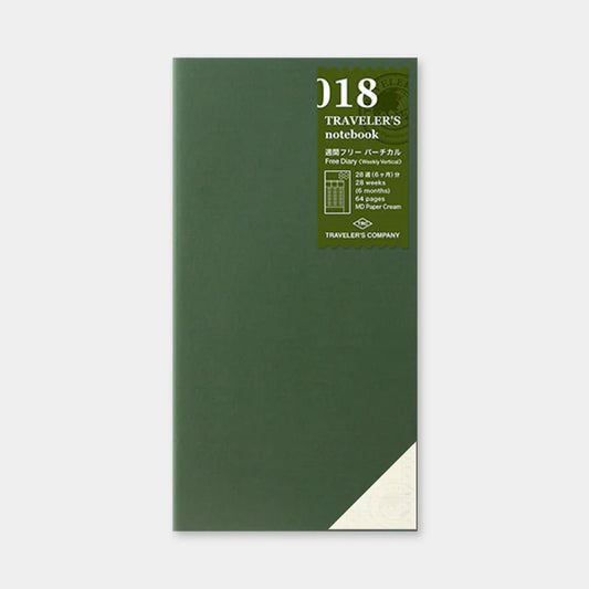 Traveler's Notebook Regular Refill 018 - Free Diary Weekly